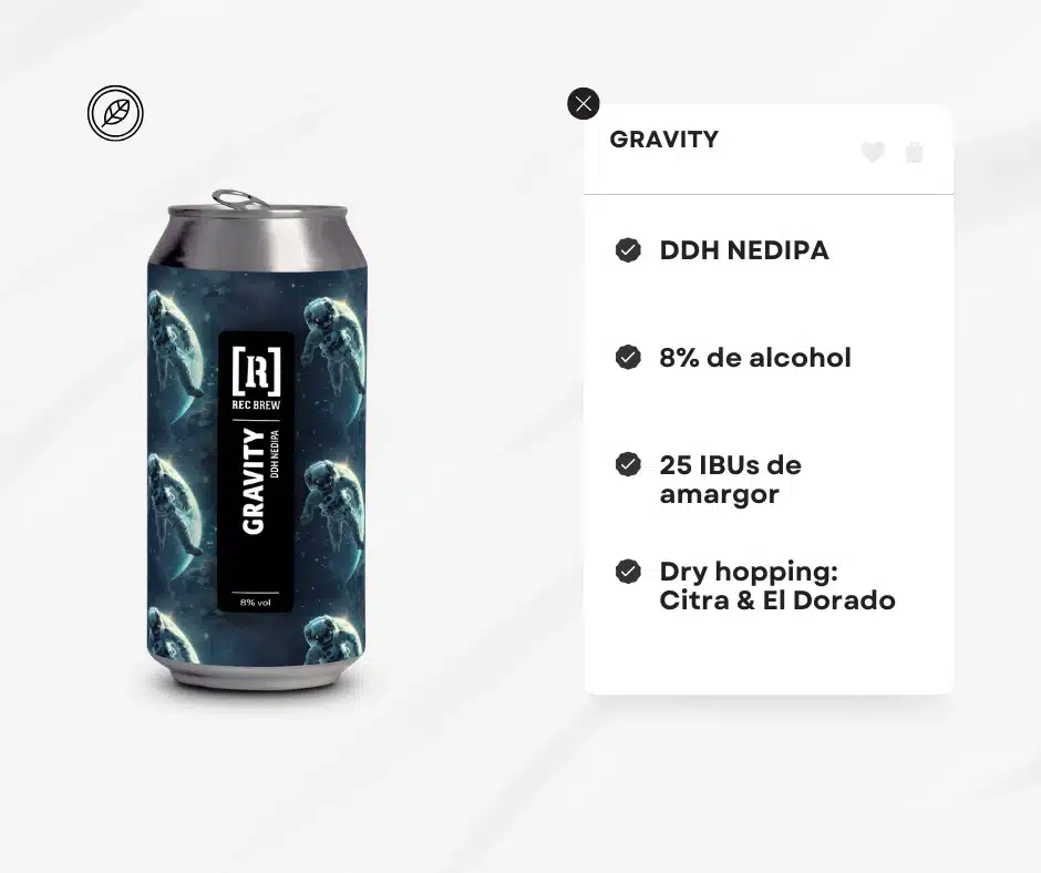 Rec Brew Gravity 8alc 44cl | gravity Cerveza dipa Rec Brew Gravity
