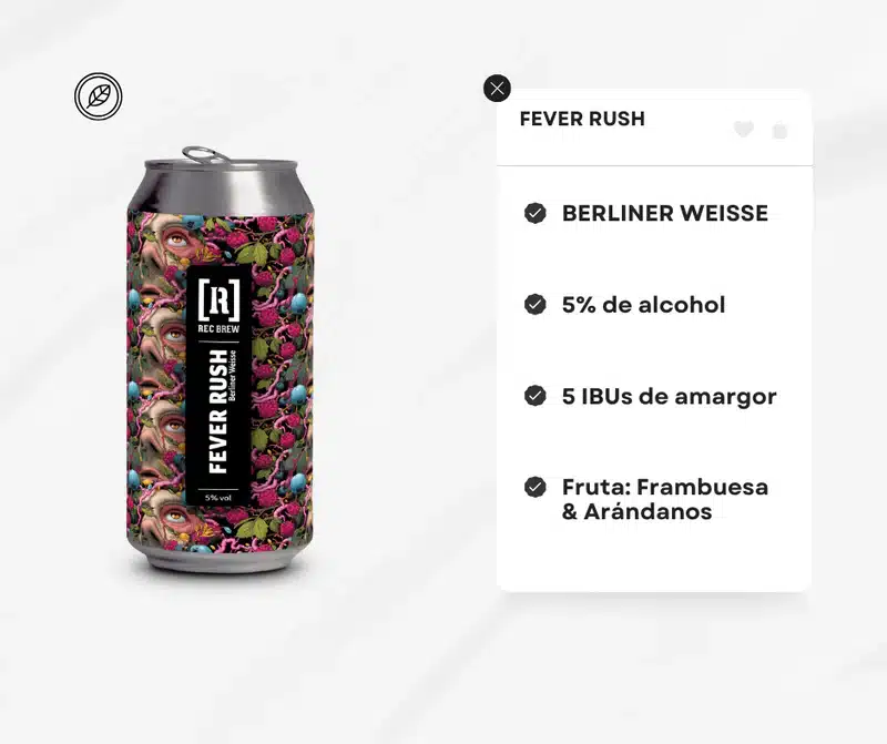 Rec Brew Fever Rush 5alc 44cl | fever rush cerveza catalana Rec Brew Fever Rush