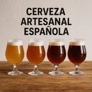 copa tulipa con cerveza artesanal española